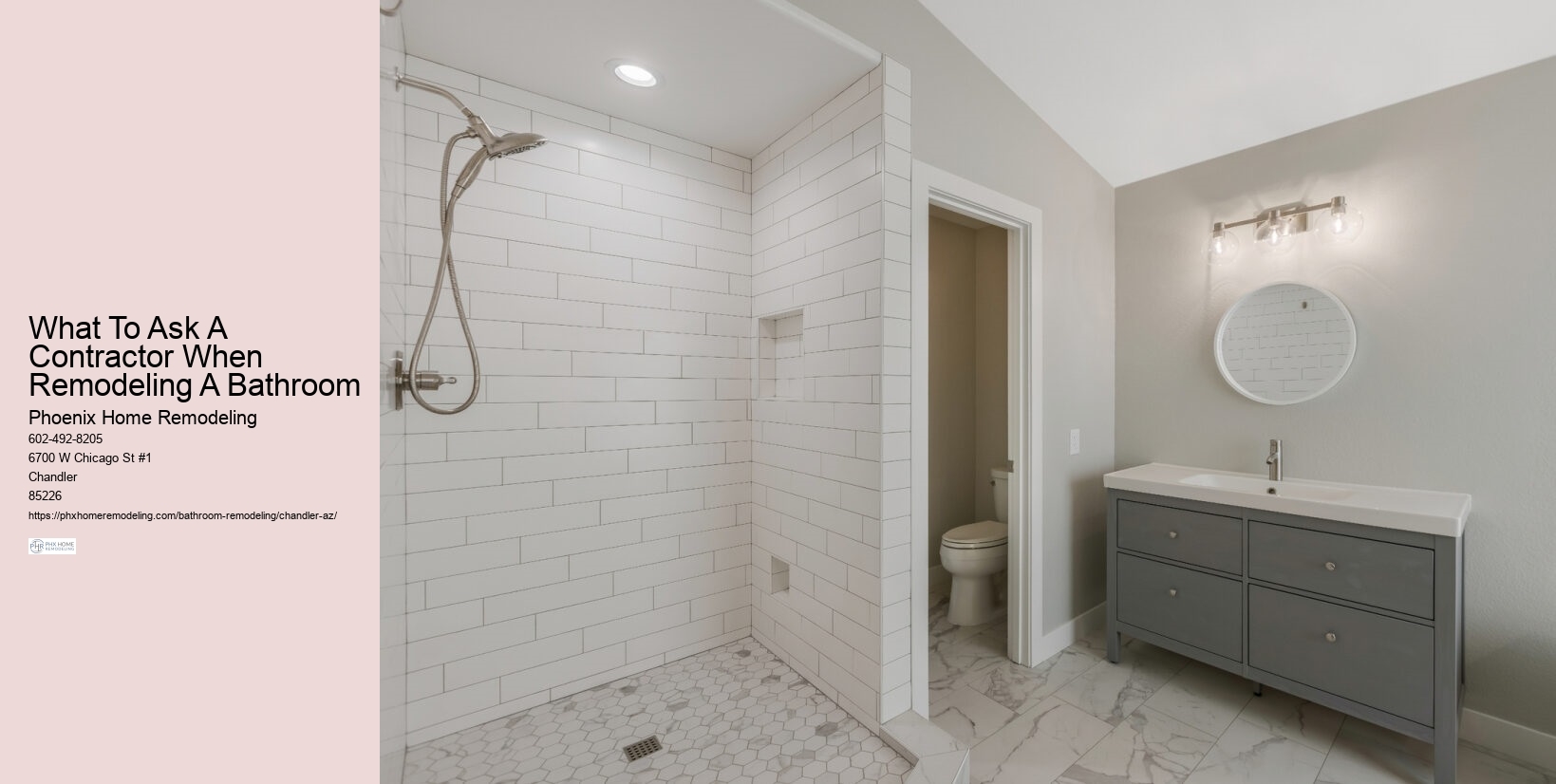 What To Ask A Contractor When Remodeling A Bathroom