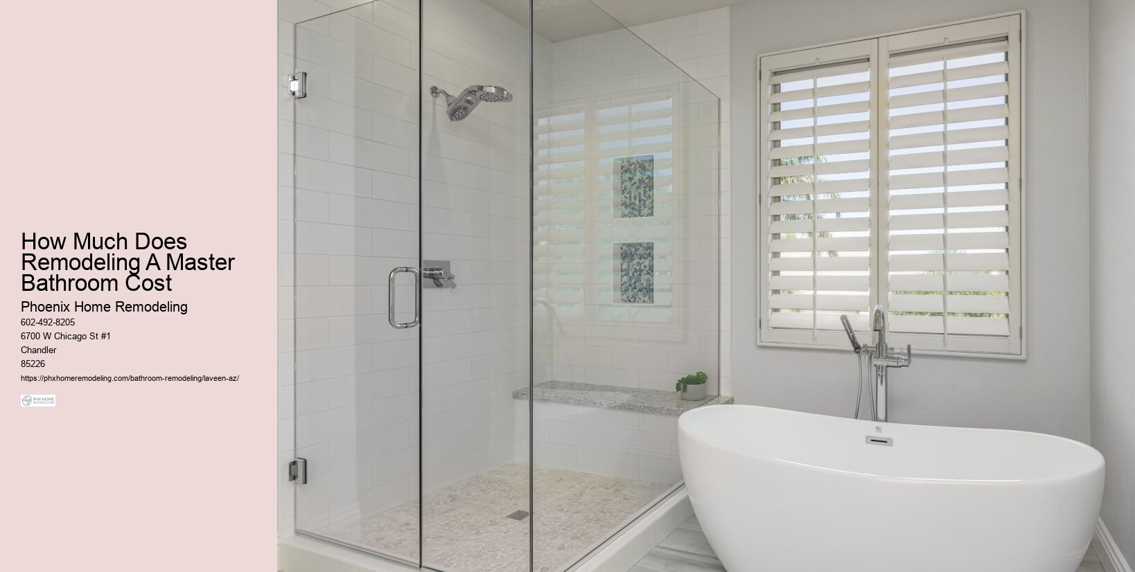 How Much Does Remodeling A Master Bathroom Cost