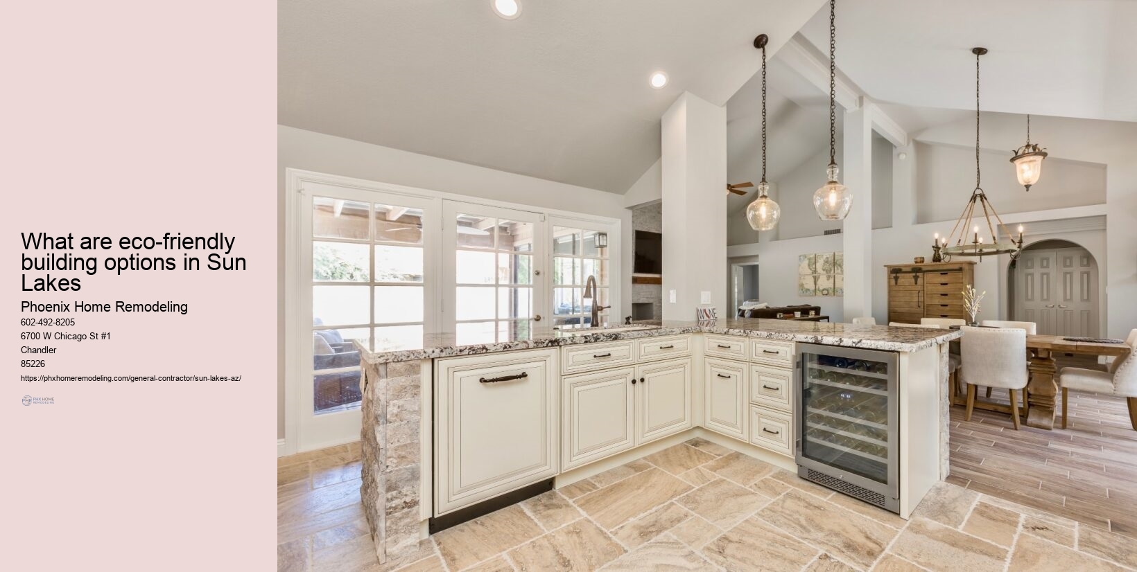 What are eco-friendly building options in Sun Lakes