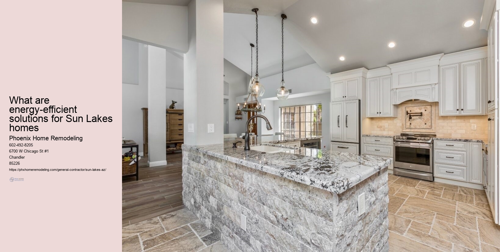 What are energy-efficient solutions for Sun Lakes homes