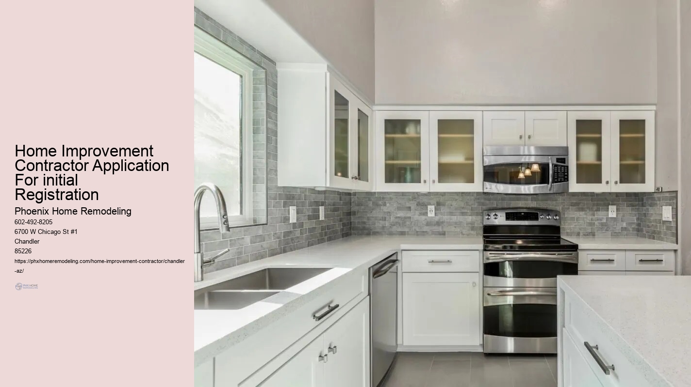 Home Improvement Contractor Application For initial Registration