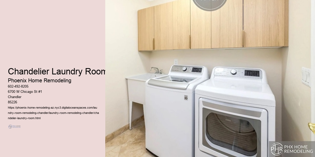 Chandelier Laundry Room