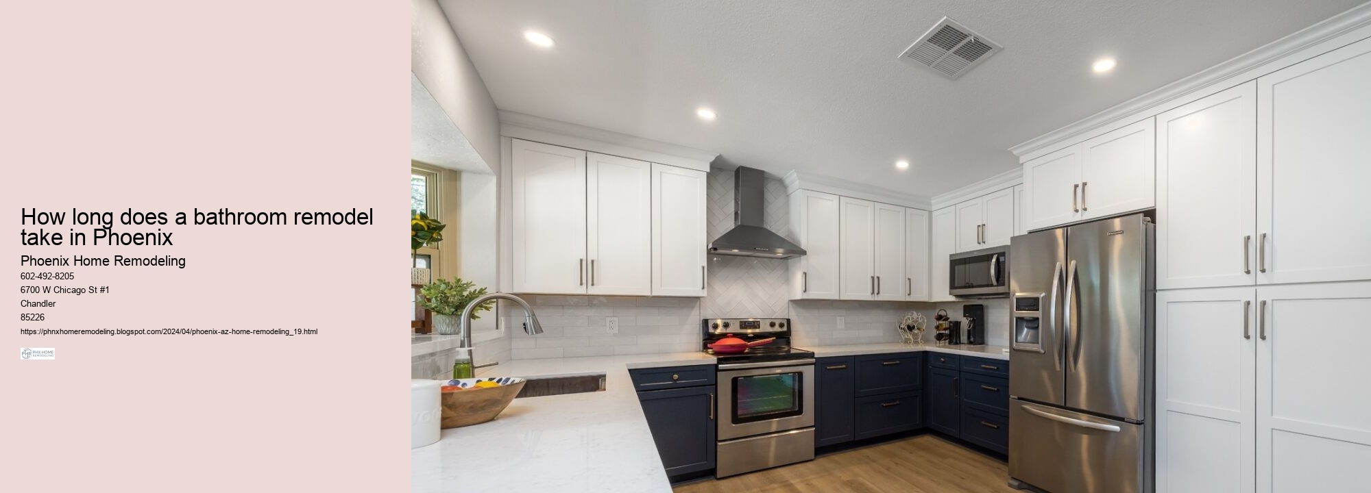 How long does a bathroom remodel take in Phoenix
