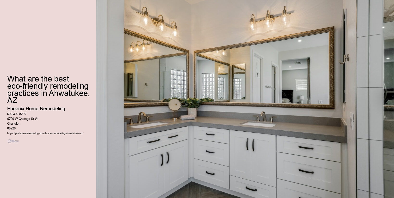 What are the best eco-friendly remodeling practices in Ahwatukee, AZ