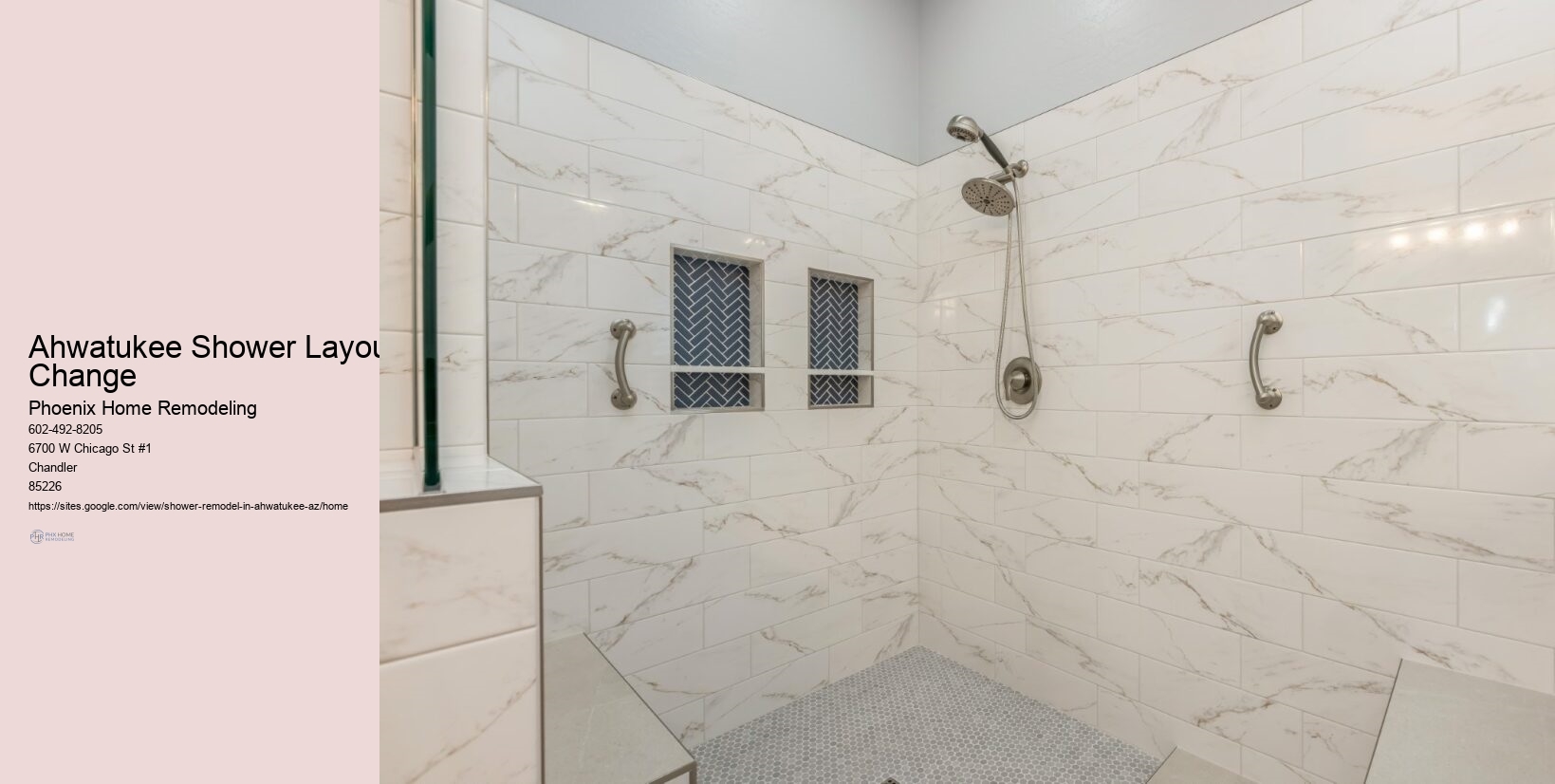 Modern Shower Remodel in Ahwatukee