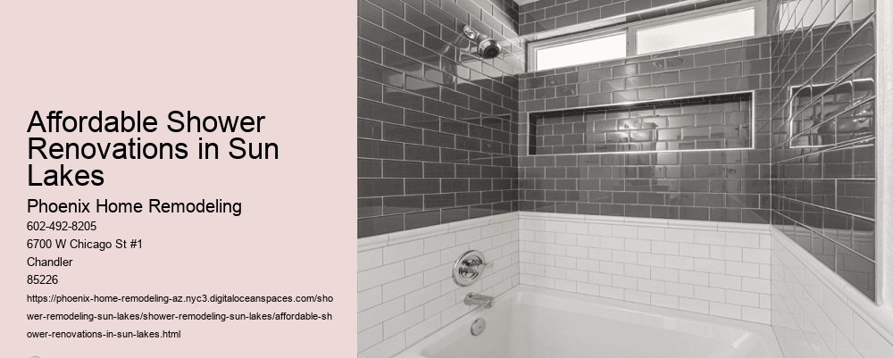 Affordable Shower Renovations in Sun Lakes