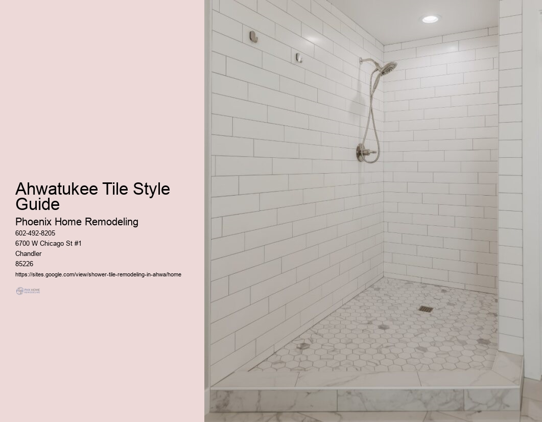 Textured Shower Tiles in Ahwatukee