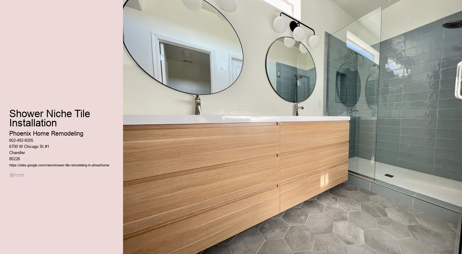 Shower Niche Tile Installation