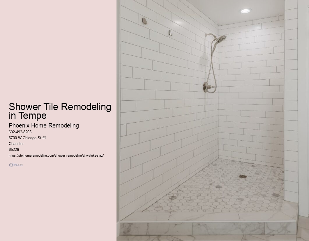 Ceramic Tile in A Shower